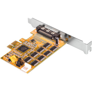 8-Port RS-232 PCI Express Card with Oxford Single Chip, Standard & Low Profile Brackets (Supports Power Over Pin-9)